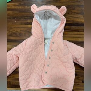 First Impressions Pink Puffer Jacket with Cozy Hood